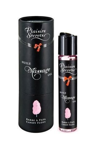 Масажна олія Plaisirs secrets Candy Floss (59 мл) з афродизіаками, їстівна, подарункове паковання SO1851 - онлайн-сексшоп Сквітер