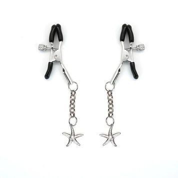 Затискачі для сосків Liebe Seele Starfish Nipple Clamps Silver, підвіска морська зірка SX1693 - онлайн-сексшоп Сквітер