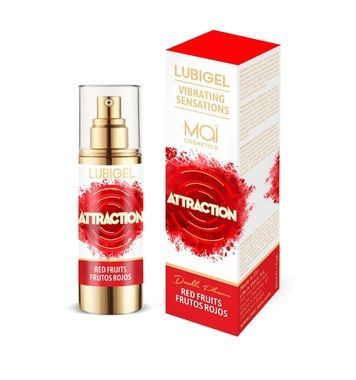 Рідкий вібратор MAI Lubigel Red Fruits (30 мл), густий гель, дуже смачний, діє до 30 хвилин SO2416 - онлайн-сексшоп Сквітер