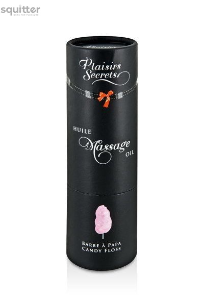 Масажна олія Plaisirs secrets Candy Floss (59 мл) з афродизіаками, їстівна, подарункове паковання SO1851 фото