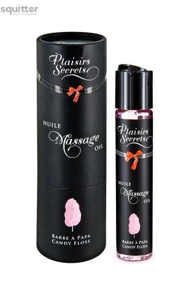 Массажное масло Plaisirs secrets Candy Floss (59 мл) с афродизиаками, съедобное, подарочная упаковка SO1851 фото