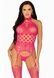 Мереживний бодістокінг з відкритим доступом Leg Avenue High neck lace bodystocking One size Raspberr SO8572,1 - інтернет-магазин інтимних товарів Squitter