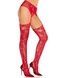 Колготки Leg Avenue Net Stockings with Attached Garter Belt One Size Red SX2751,1 - інтернет-магазин інтимних товарів Squitter