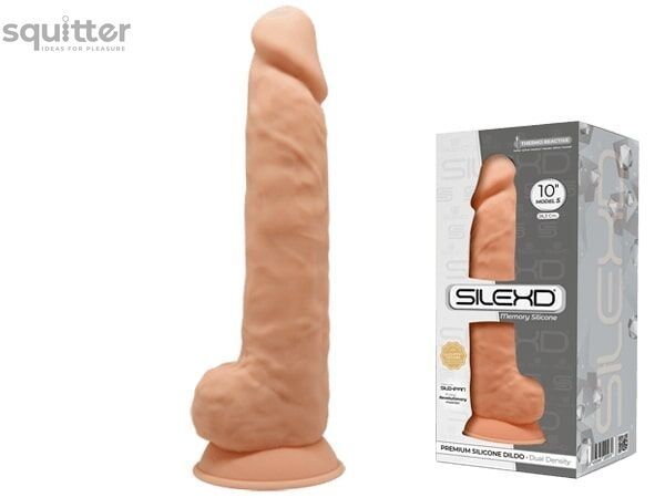 Фалоімітатор реалістичний SilexD Arnold Flesh (MODEL 5 size 10in), двошаровий, силікон+Silexpan SO5969 - онлайн-сексшоп Сквітер
