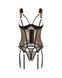 Корсет Obsessive Soranna cupless corset & crotchless thong 2XL/3XL SX3623,5 - інтернет-магазин інтимних товарів Squitter