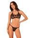 Напівпрозорий комплект Obsessive Celia Noir 2-pcs set XS/S, бюстгальтер, стрінги SO7865,1 - інтернет-магазин інтимних товарів Squitter