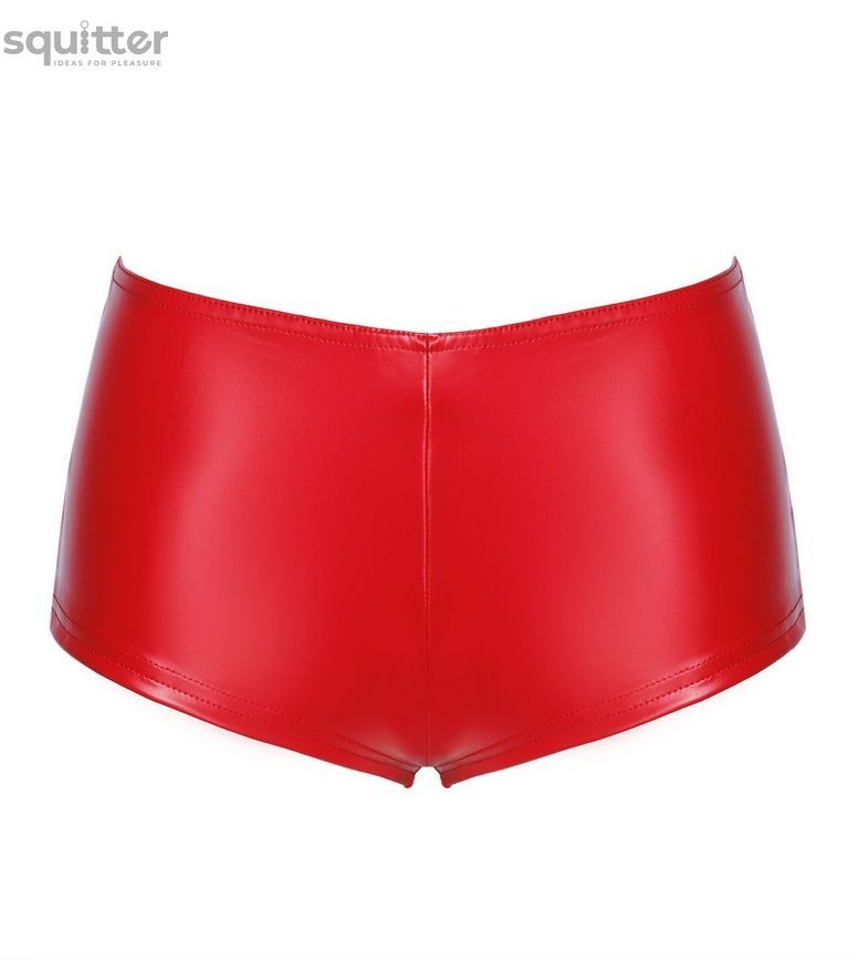Шорти Noir Handmade F356 Red powerwetlook shorts - XL SX2125 - онлайн-сексшоп Сквітер