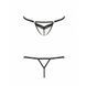 Откровенные трусики-стрепы с кружевом Passion Exclusive SOLON THONG L/XL blackPS28004,5 - интернет-магазин интимных товаров Squitter