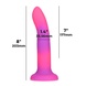 Светящийся в темноте фаллоимитатор ADDICTION Rave 8″ Glow in the Dark Dildo Pink Purple, 20,3 см SO6850 фото 4