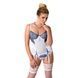 (SALE) Корсет с пажами ELENI CORSET white 4XL/5XL - Passion, трусикиPS1053,1 - интернет-магазин интимных товаров Squitter