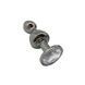 Металлическая анальна пробка Wooomy Lollypop Double Ball Metal Plug S, диаметр 2,8 см, длина 8,5 смSO7417,1 - интернет-магазин интимных товаров Squitter