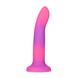 Светящийся в темноте фаллоимитатор ADDICTION Rave 8″ Glow in the Dark Dildo Pink Purple, 20,3 см SO6850 фото 1