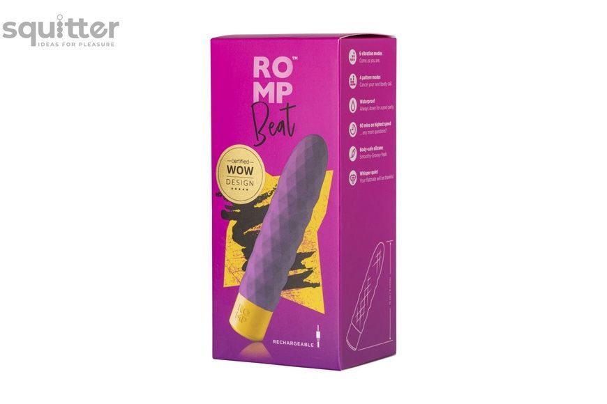Мини-вибратор Romp Beat, 4 вибро-паттерна, 6 уровней интенсивности SO6950 - онлайн-сексшоп Сквитер