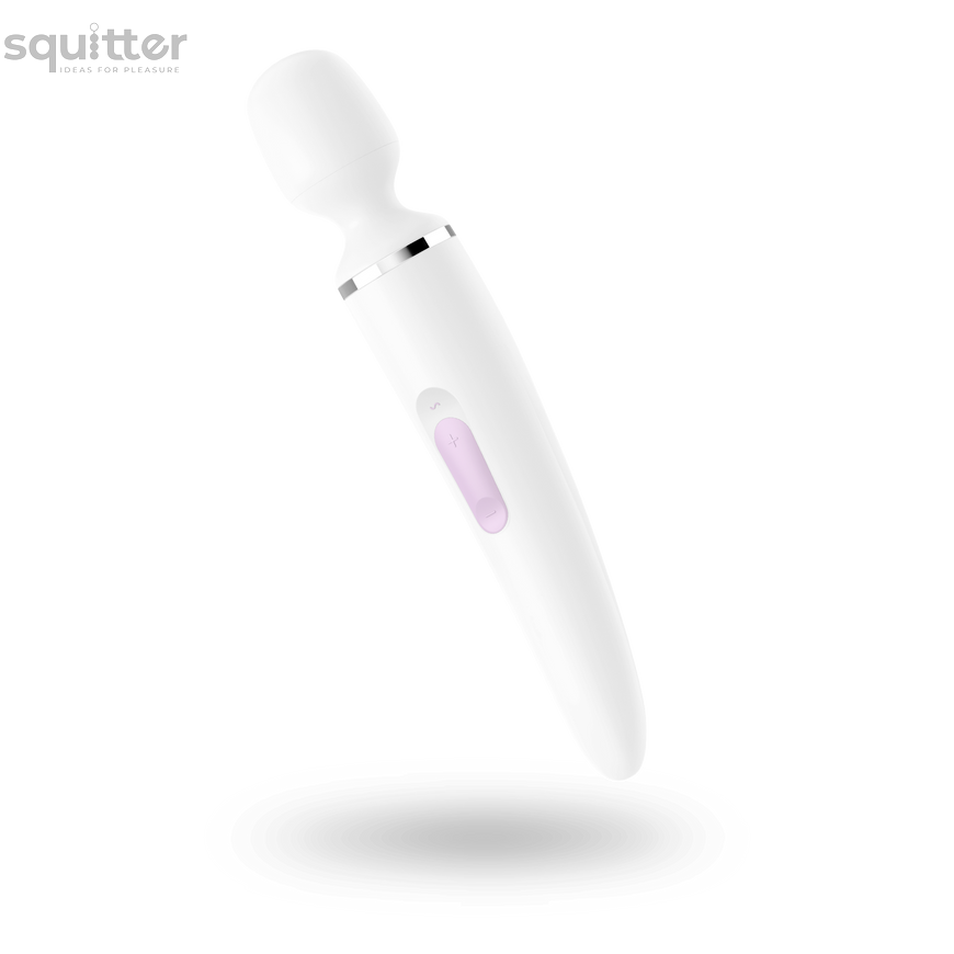 Вибромассажер Satisfyer Wand-er Woman (White/Chrome), водонепроницаемый, мощный, размер XXL SO3458 фото