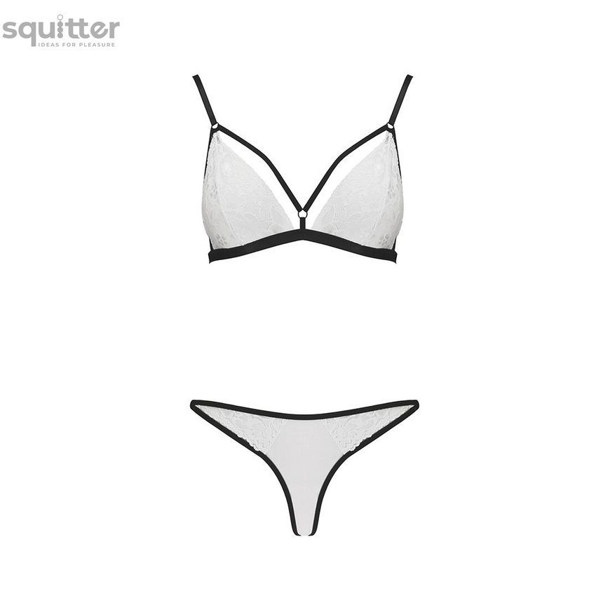 Комплект белья ORIHIME SET white XXL/XXXL - Passion: стрэпы: лиф и трусики EL16409 - онлайн-сексшоп Сквитер