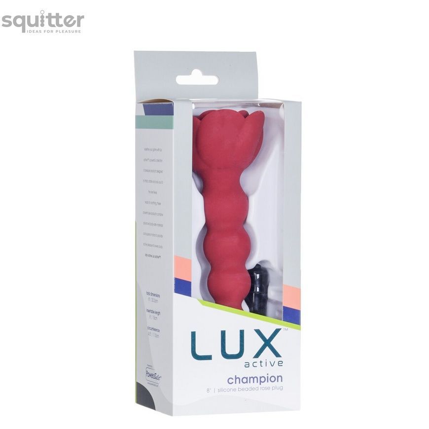 Анальний ланцюжок Lux Active с розой - Champion Rose SX3925 - онлайн-сексшоп Сквітер