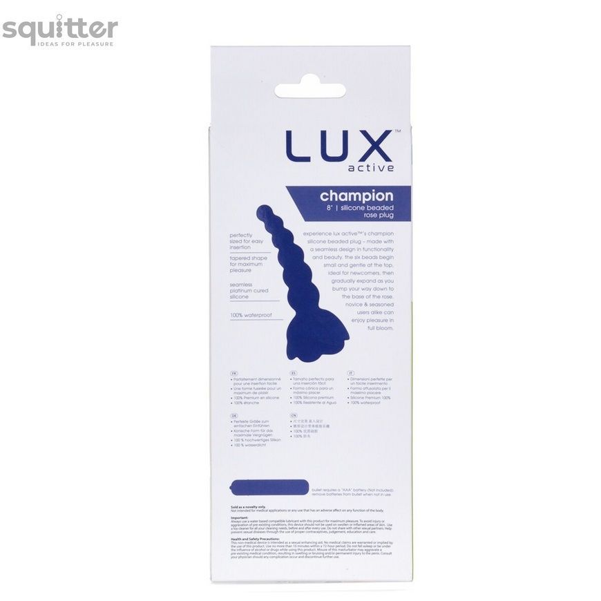 Анальний ланцюжок Lux Active с розой - Champion Rose SX3925 - онлайн-сексшоп Сквітер