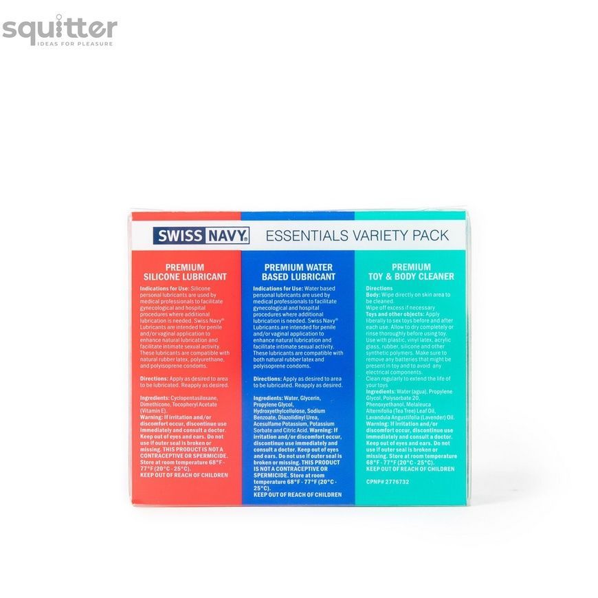 Набір Swiss Navy Essentials Variety Pack 3 х 30 мл SX1362 - онлайн-сексшоп Сквітер