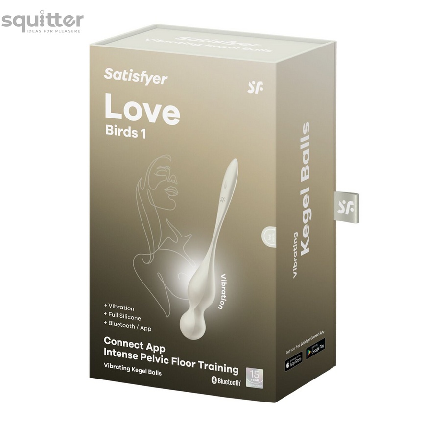 Вагінальні кульки з вібрацією Satisfyer Love Birds 1 Connect App White SX0569 фото