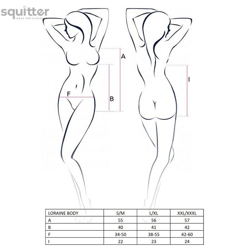 Боді LORAINE BODY red L/XL - Passion Exclusive PS22801 - онлайн-сексшоп Сквітер