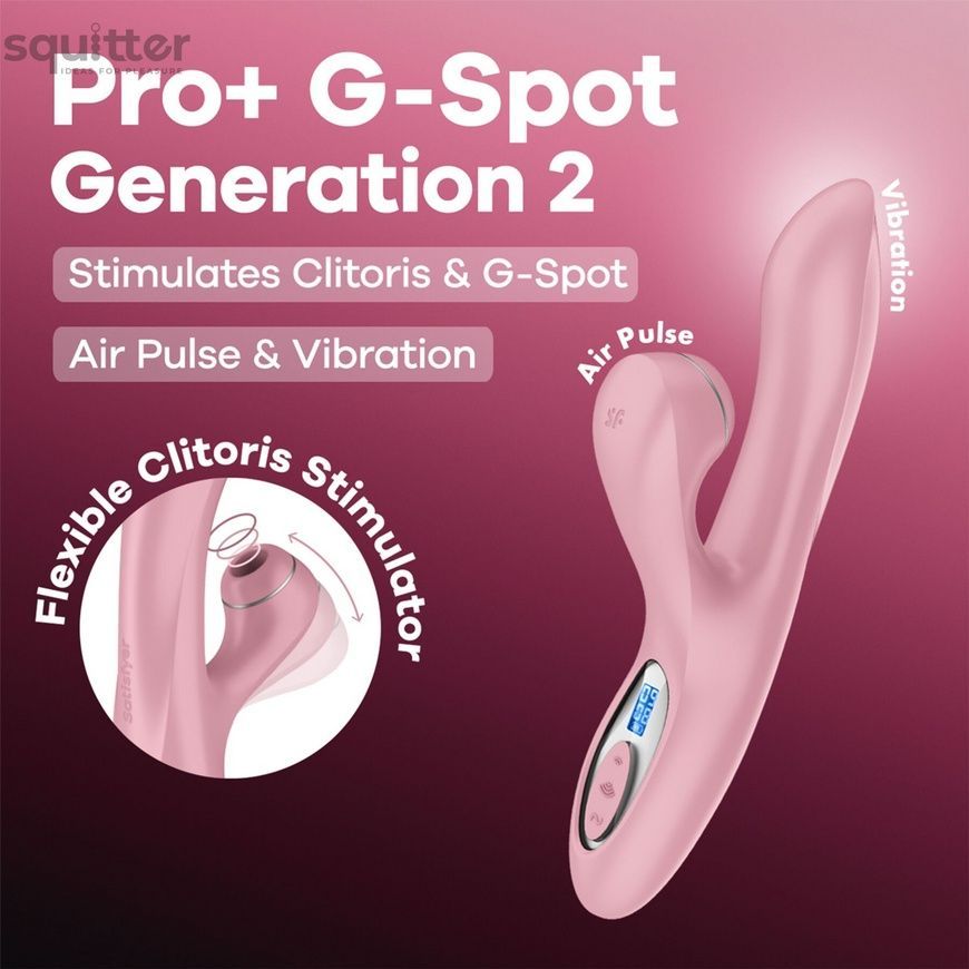 Вакуумний вібратор-кролик Satisfyer Pro+ G-Spot Generation 2 Pink SX4316 - онлайн-сексшоп Сквітер