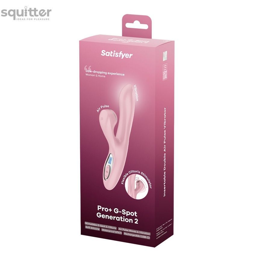 Вакуумний вібратор-кролик Satisfyer Pro+ G-Spot Generation 2 Pink SX4316 - онлайн-сексшоп Сквітер