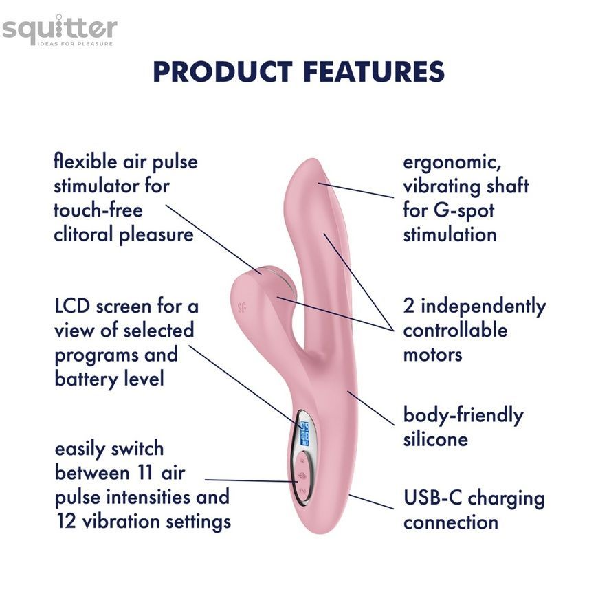 Вакуумний вібратор-кролик Satisfyer Pro+ G-Spot Generation 2 Pink SX4316 - онлайн-сексшоп Сквітер