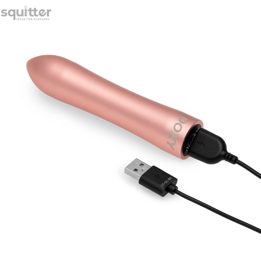 Мощная вибропуля DOXY ROSE GOLD в металлическом кейсе, ультрагладкая, 7 режимов SO8028 - онлайн-сексшоп Сквитер
