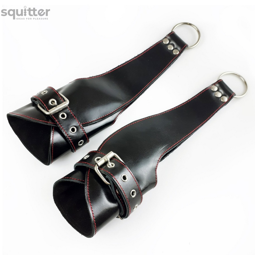 Поручи для подвеса Fetish Hand Cuffs For Suspension из натуральной кожи SO5181 фото