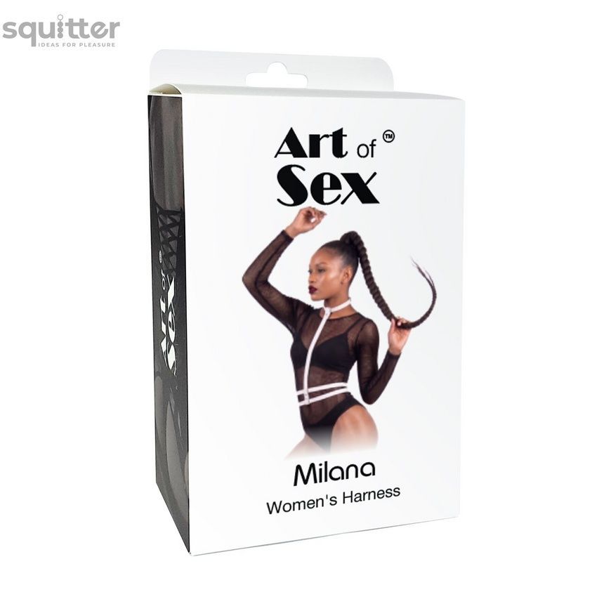 Жіноча портупея Art of Sex - Milana, екошкіра, розмір XS-2XL, колір білий SX4692 - онлайн-сексшоп Сквітер