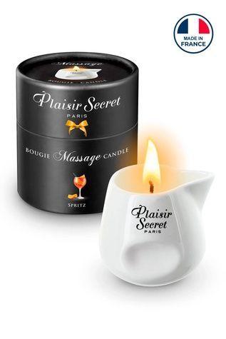 Масажна свічка Plaisirs Secrets Spritz (80 мл) подарункове паковання, керамічний посуд SX4869 - онлайн-сексшоп Сквітер