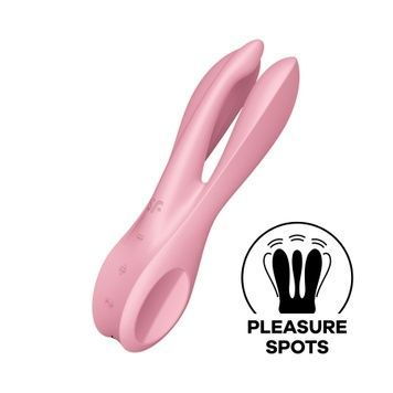 Кліторальний вібратор Satisfyer Threesome 1 Pink з трьома гнучкими пальчиками SO6985 - онлайн-сексшоп Сквітер