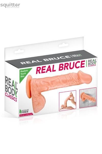 Фаллоимитатор Real Body - Real Bruce Flesh, TPE, диаметр 4,2см SO1895 фото