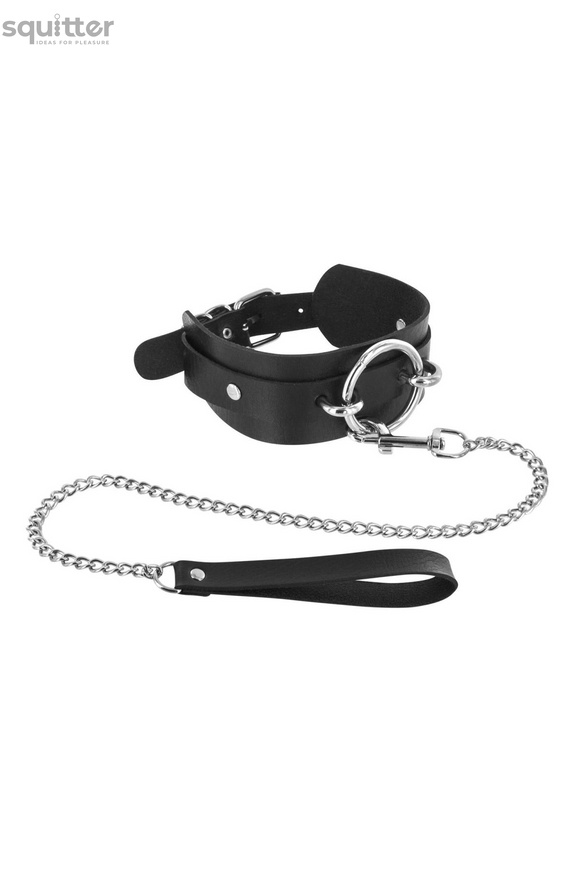 Ошейник с большим кольцом и с поводком Fetish Tentation Ring and Leash SO3731 фото