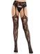 Колготки Leg Avenue Net Stockings with Attached Garter Belt One Size Black SX2752,3 - інтернет-магазин інтимних товарів Squitter
