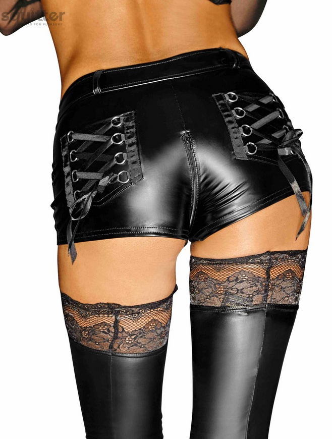 Шортики Noir Handmade F138 Powerwetlook shorts - M SX0024 фото