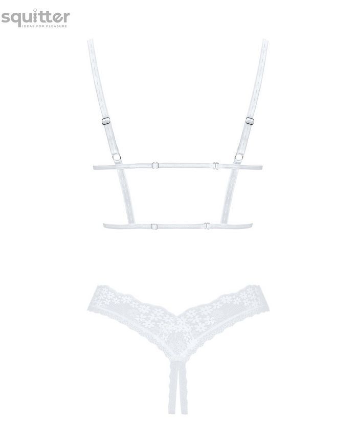 Эротический комплект Obsessive Heavenlly 2-pcs cupless set XL/2XL, открытая грудь, с доступом SO8177 - онлайн-сексшоп Сквитер