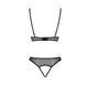 Комплект із бралету з ажурним ліфом та відкритими трусиками Passion CHRISTA SET Open Bra L/XL black SO5759,4 - інтернет-магазин інтимних товарів Squitter