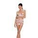 Бодистокинг-платье Passion BS089 white, мини, плетение в виде паутиныSO6387,1 - интернет-магазин интимных товаров Squitter