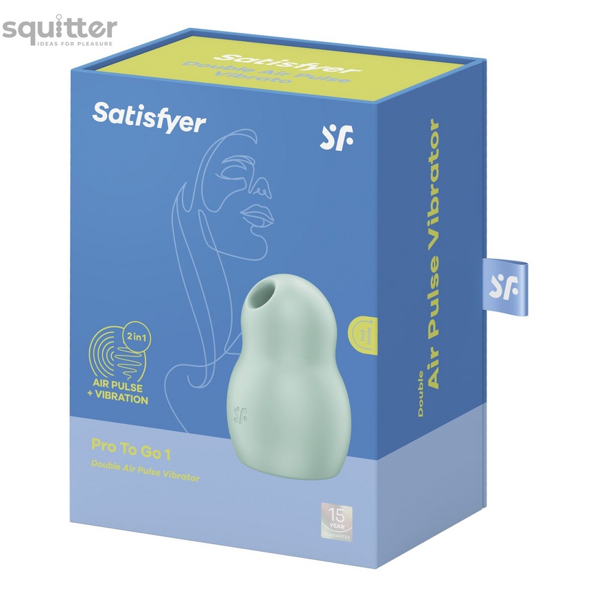 Вакуумний стимулятор з вібрацією Satisfyer Pro To Go 1 Mint SO7799 фото