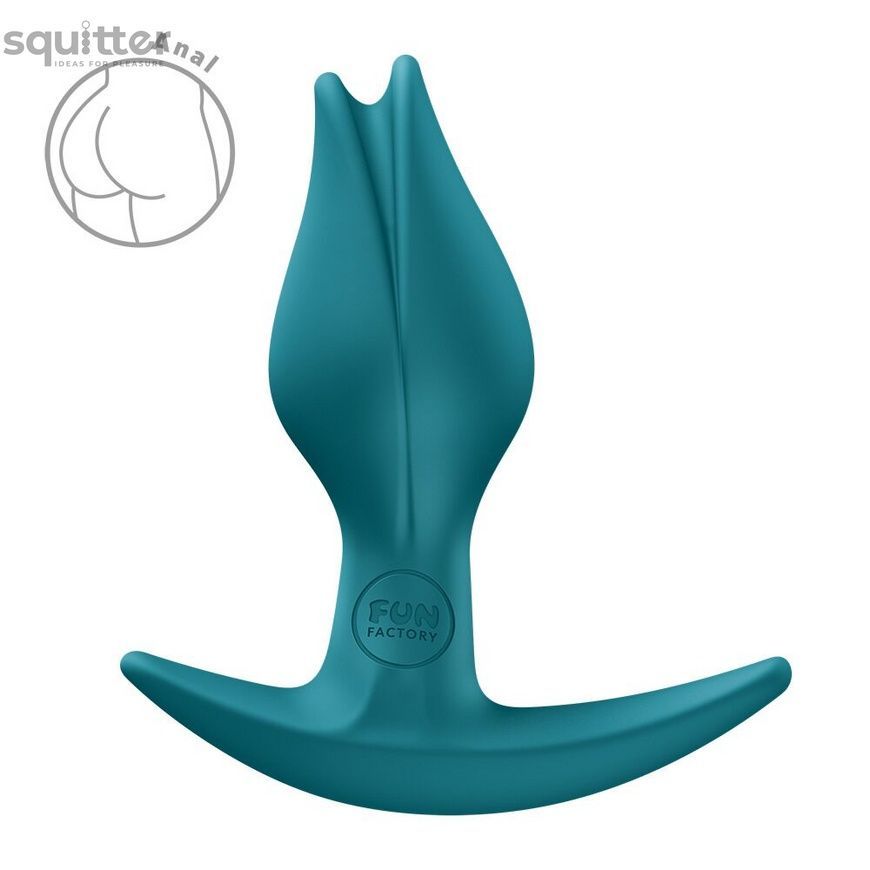 Анальна пробка Fun Factory BOOTIE FEM Bottle Green, у вигляді бутона, діаметр 2,9 см, тонкий обмежувач SX3693 - онлайн-сексшоп Сквітер