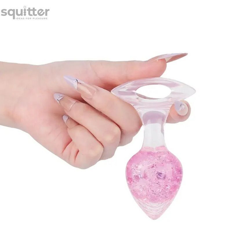 Анальна пробка Liebe Seele Heart-shaped Crystal Anal Plug - Pink Medium SX4865 - онлайн-сексшоп Сквітер