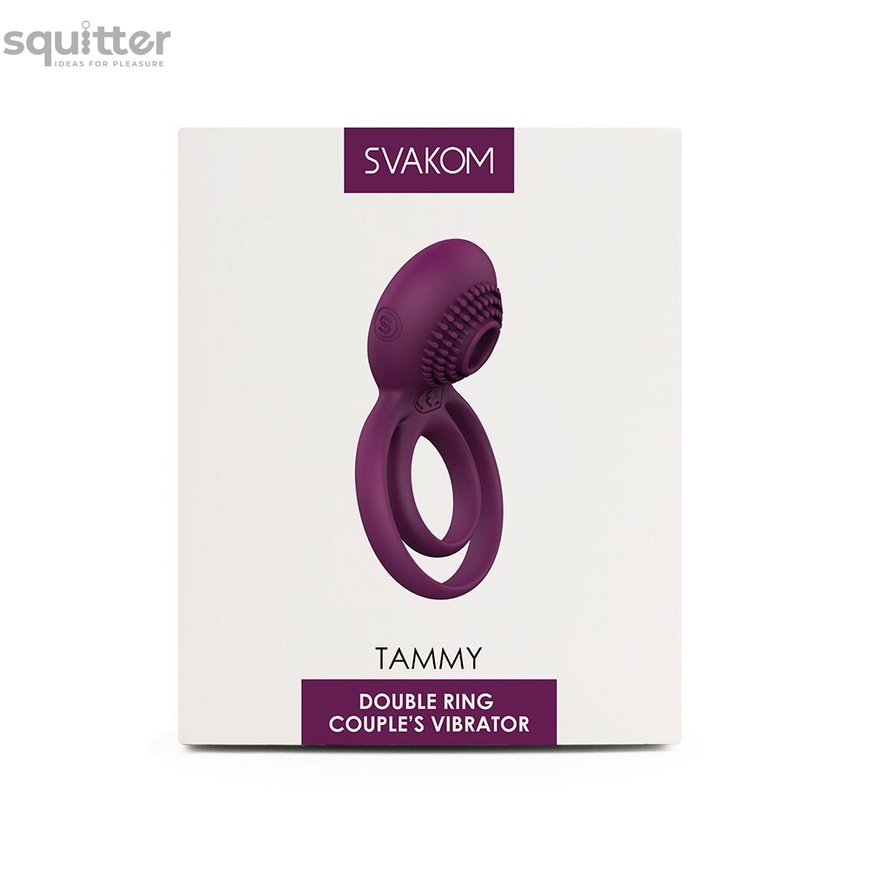 Подвійне ерекційне кільце з вібрацією Svakom Tammy Violet SO4853 фото