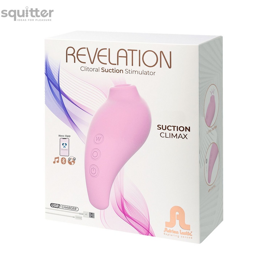 Вакуумний смарт-стимулятор Adrien Lastic Revelation Pink, режим Boost, керування через застосунок SO8533 фото