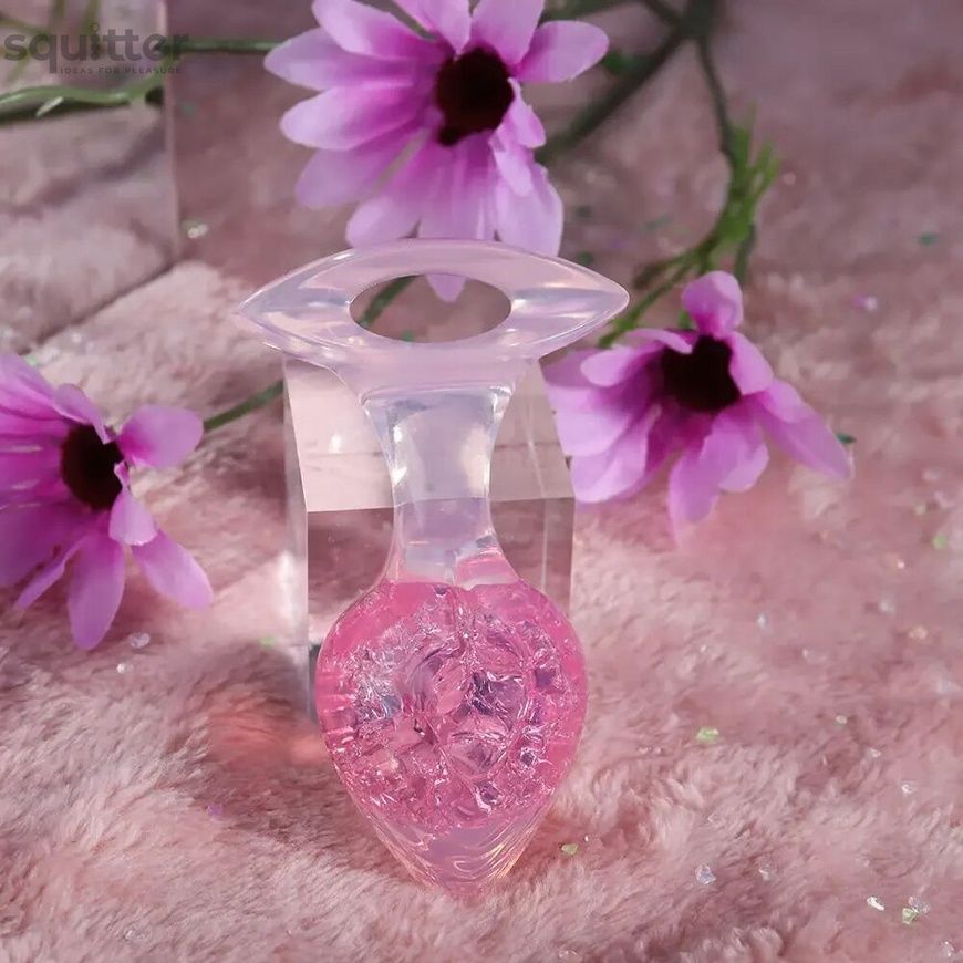 Анальна пробка Liebe Seele Heart-shaped Crystal Anal Plug - Pink Medium SX4865 - онлайн-сексшоп Сквітер