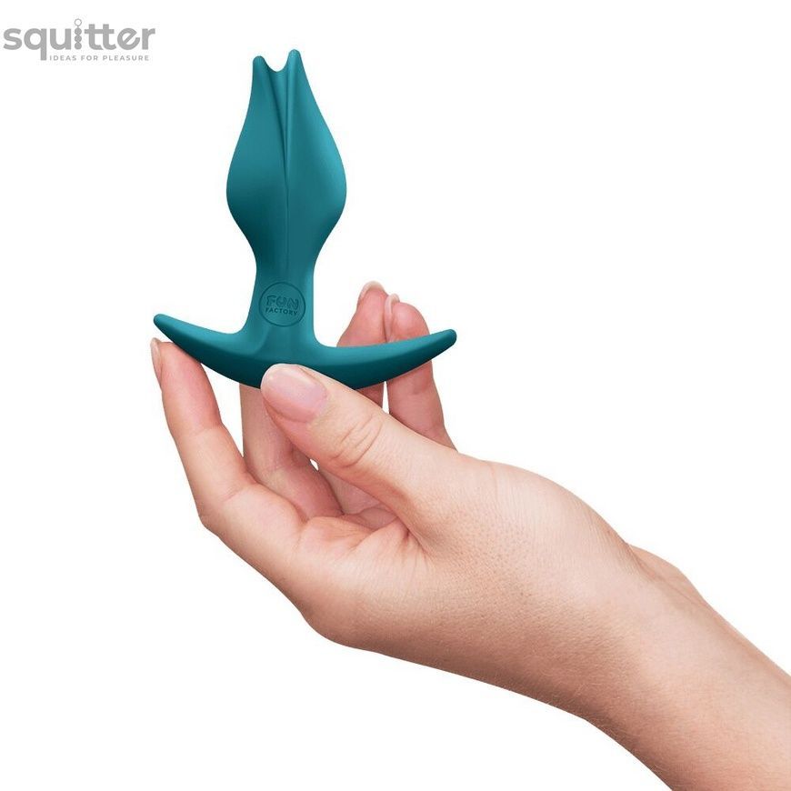Анальна пробка Fun Factory BOOTIE FEM Bottle Green, у вигляді бутона, діаметр 2,9 см, тонкий обмежувач SX3693 - онлайн-сексшоп Сквітер