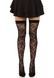 Панчохи Leg Avenue Wild rose net thigh highs, One Size, чорні, широка резинка, малюнок-троянди SX1042,1 - інтернет-магазин інтимних товарів Squitter