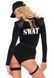 Костюм еротичних спецсил Leg Avenue SWAT Team Babe XL, боді, пояс, підв&rsquo;язки, іграшкова рація, кепка SO8547,2 - інтернет-магазин інтимних товарів Squitter