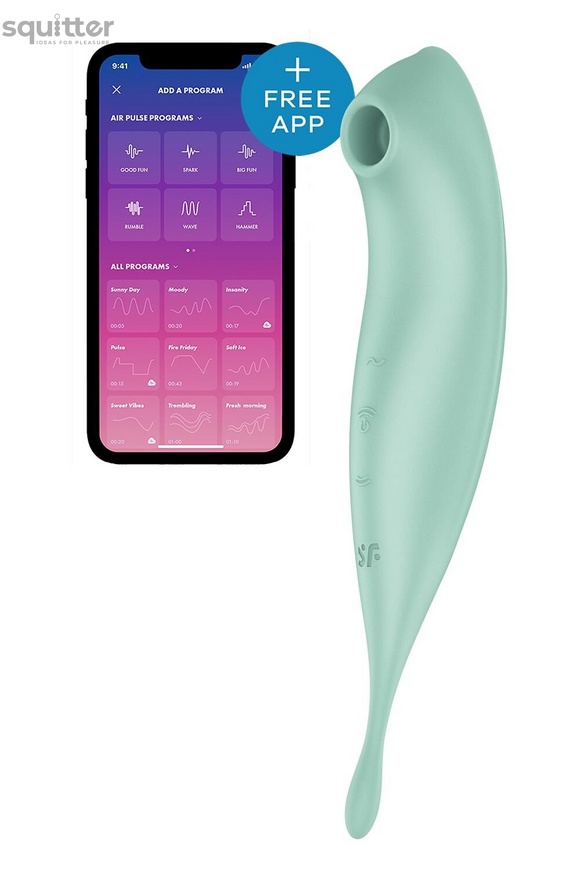 Вакуумний вібратор Satisfyer Twirling Pro+ Mint SO6716 фото