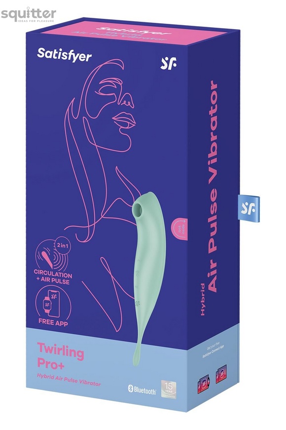 Вакуумний вібратор Satisfyer Twirling Pro+ Mint SO6716 фото